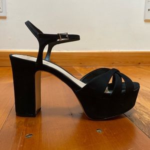Schutz Keefa Suede Black Platforms